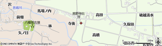 福島県国見町（伊達郡）徳江（高橋）周辺の地図