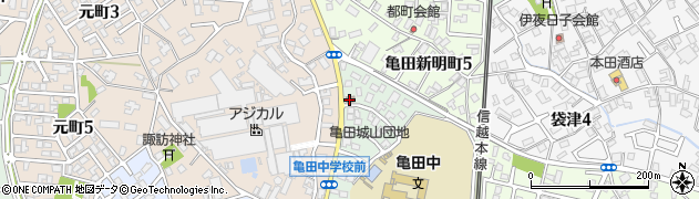 亀田城山郵便局周辺の地図