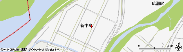 福島県伊達市梁川町（新中島）周辺の地図