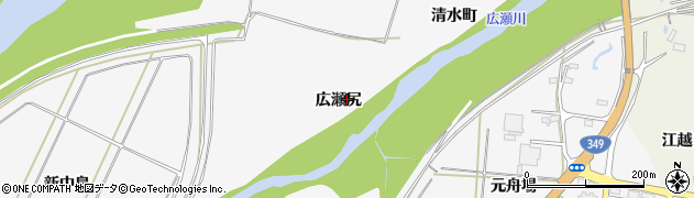 福島県伊達市梁川町（広瀬尻）周辺の地図