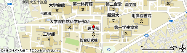 新潟大学　事務局学務部学生支援課寄宿舎担当周辺の地図