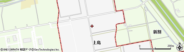福島県伊達市梁川町二野袋（上島）周辺の地図