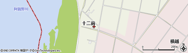 新潟県新潟市北区十二前周辺の地図