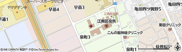 新潟市消防局江南消防署周辺の地図