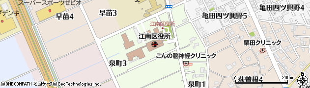 新潟県新潟市江南区周辺の地図