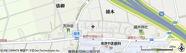 新潟県新潟市江南区鐘木586周辺の地図
