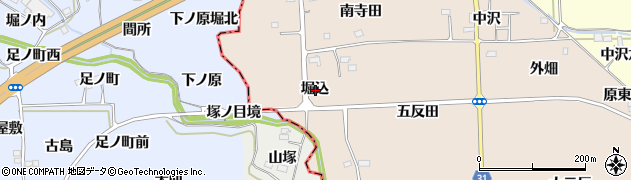 福島県伊達郡国見町塚野目堀込周辺の地図
