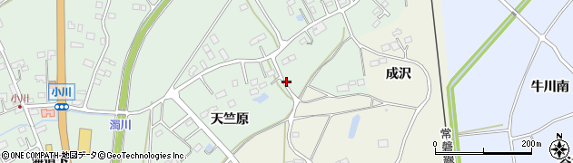 福島県相馬郡新地町小川天竺原周辺の地図
