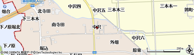 福島県伊達郡国見町塚野目中沢周辺の地図