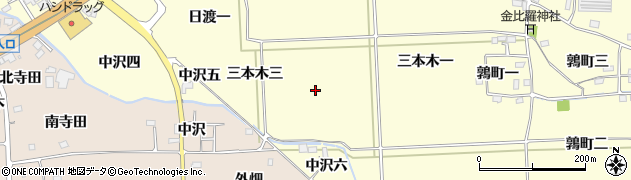 福島県伊達郡国見町藤田三本木二周辺の地図