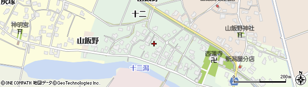 新潟県新潟市北区十二周辺の地図