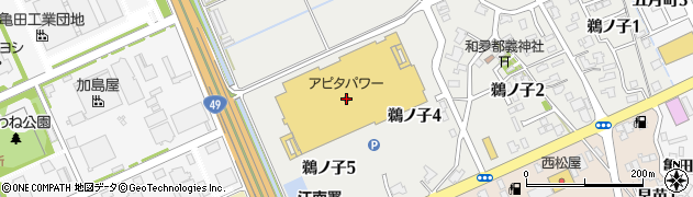 アピタパワー新潟亀田店周辺の地図