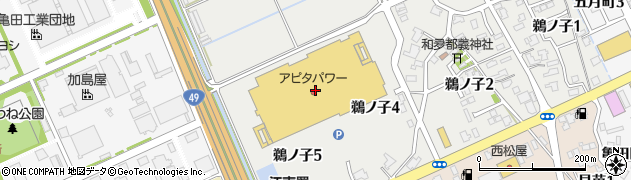 ピーコック亀田店周辺の地図
