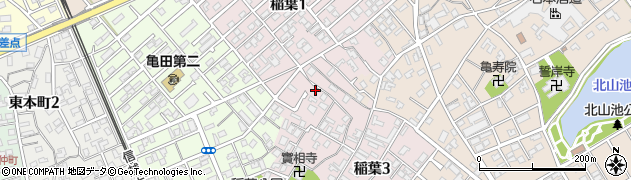 新潟県新潟市江南区稲葉周辺の地図