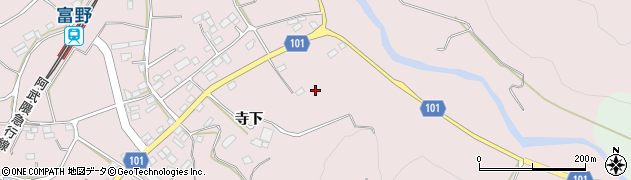 福島県伊達市梁川町舟生（寺ノ上山）周辺の地図