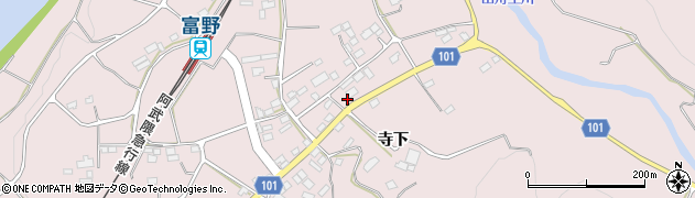 福島県伊達市梁川町舟生（寺下）周辺の地図