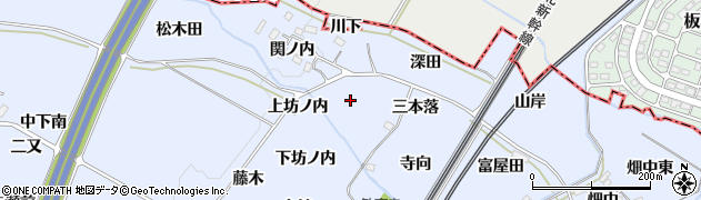 福島県桑折町（伊達郡）北半田（関ノ内前）周辺の地図