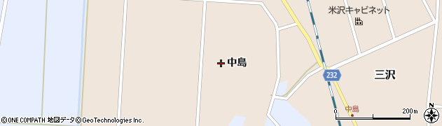 山形県米沢市三沢（中島）周辺の地図