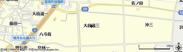 福島県国見町（伊達郡）藤田（大枝道三）周辺の地図