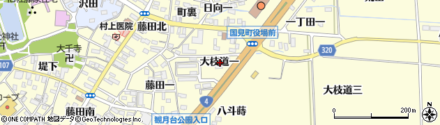 福島県伊達郡国見町藤田大枝道一周辺の地図