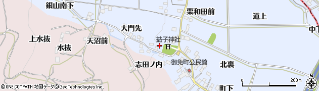 福島県桑折町（伊達郡）北半田（熊野）周辺の地図