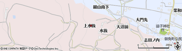 福島県桑折町（伊達郡）南半田（上水抜）周辺の地図