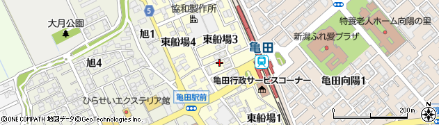 新潟県新潟市江南区東船場周辺の地図