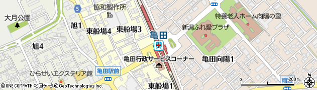 亀田駅周辺の地図