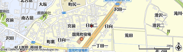 福島県国見町（伊達郡）藤田（日向二）周辺の地図