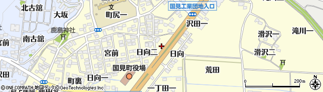 福島県伊達郡国見町藤田日向三周辺の地図