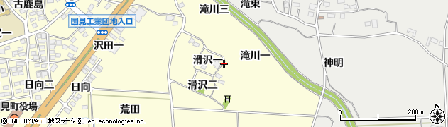 福島県国見町（伊達郡）藤田（滑沢一）周辺の地図
