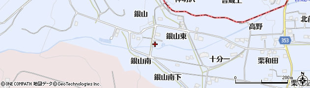 福島県伊達郡桑折町北半田銀山東1周辺の地図