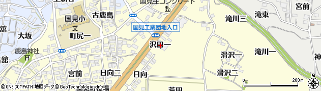 福島県伊達郡国見町藤田沢田一周辺の地図