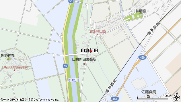 〒959-1972 新潟県阿賀野市山倉新田の地図