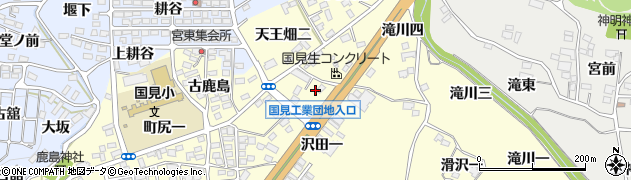 福島県国見町（伊達郡）藤田（沢田三）周辺の地図