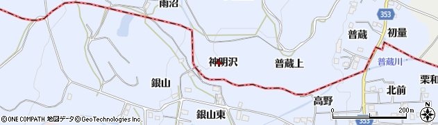 福島県国見町（伊達郡）泉田（神明沢）周辺の地図