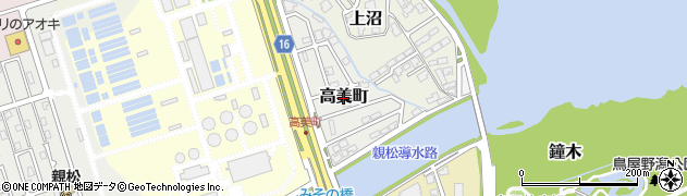 新潟県新潟市中央区高美町周辺の地図