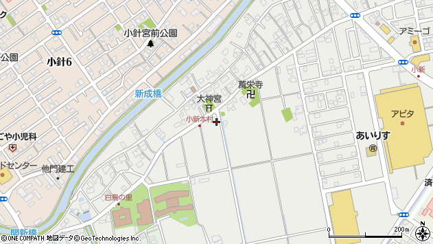 〒950-2023 新潟県新潟市西区小新の地図