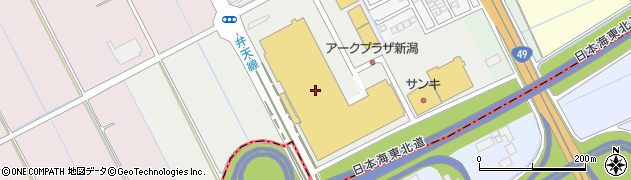 マクドナルドムサシ食品館新潟店周辺の地図