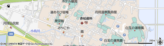 新潟県新発田市月岡温泉周辺の地図
