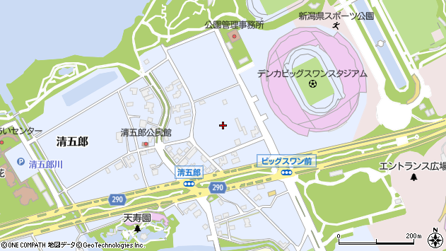 〒950-0933 新潟県新潟市中央区清五郎の地図