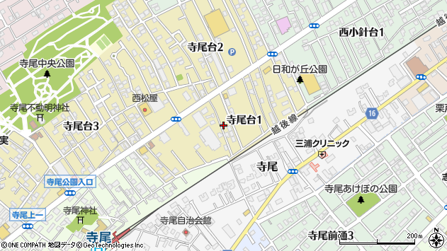 〒950-2063 新潟県新潟市西区寺尾台の地図