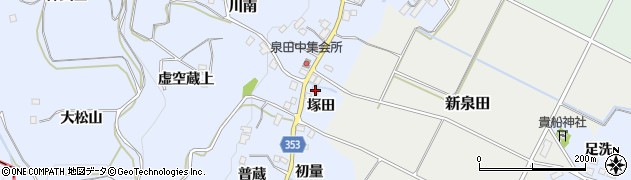 福島県伊達郡国見町泉田塚田4周辺の地図
