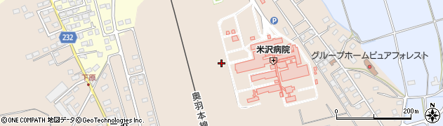 山形県米沢市三沢（白旗）周辺の地図