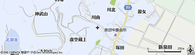 福島県国見町（伊達郡）泉田（川南）周辺の地図