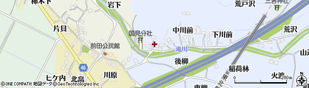 福島県国見町（伊達郡）山崎（上川前）周辺の地図
