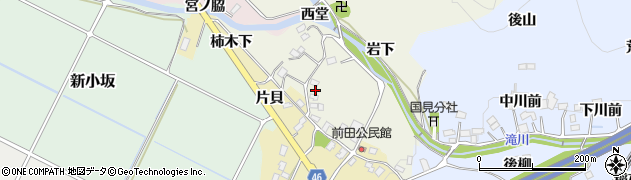 福島県国見町（伊達郡）内谷（西堂）周辺の地図
