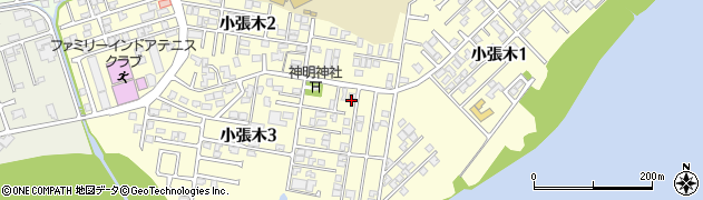 新潟県新潟市中央区小張木周辺の地図