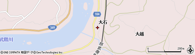 福島県伊達市梁川町舟生大石周辺の地図