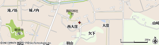 福島県新地町（相馬郡）福田（西大窪）周辺の地図